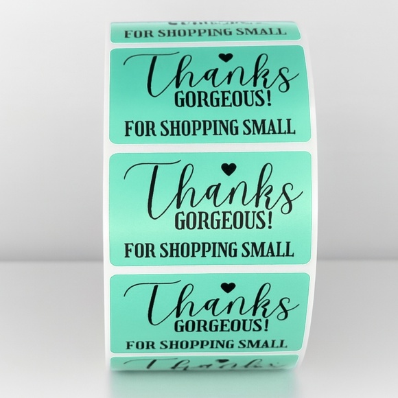 Thanks Gorgeous! For Shopping Small" Stickers | Small Business Packaging - Picture 5 of 11